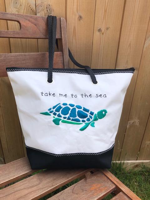 Shopping bag schildpad (borduring)