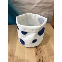 Cache pot boules bleu