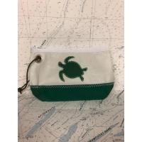 Trousse vert tortue brodée