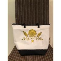 Shopping bag Gouden bloemmotief