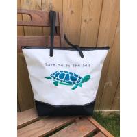 Shopping bag tortue brodé