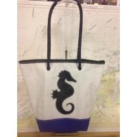 Shopping bag zwart zeepaardje