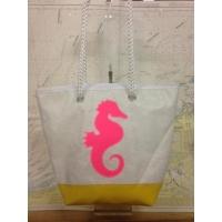 Shopping bag hippocampe rose