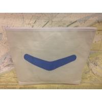 Toiletzak wit met blauw symbool